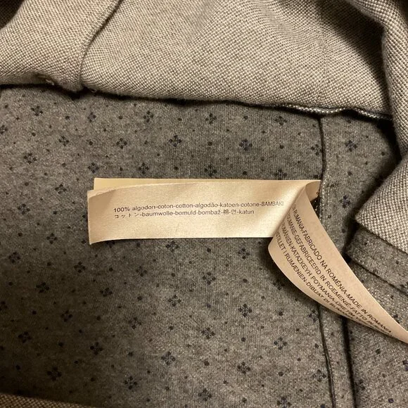 Massimo Dutti Grey Knit Blazer Jacket 48R Soft Tailored Casual - Picture 4 of 11